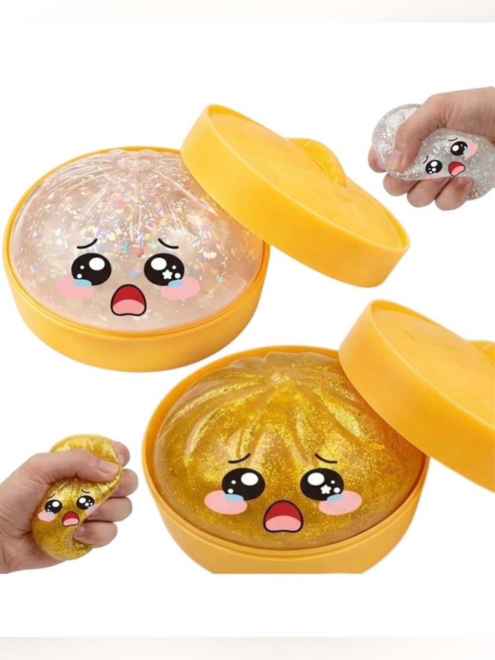 Lemoneon Glitter Dumpling Squishy Mystery Box 2 Pcs